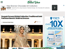 Tablet Screenshot of pakistanbridalwear.com